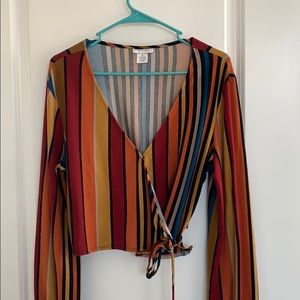 Rainbow striped blouse